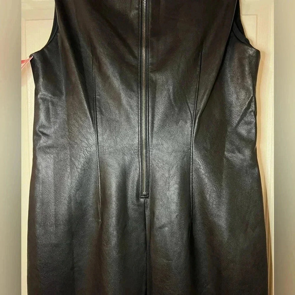 SPANX Leather-Like Sleeveless Sheath Dress Luxe Black / S - Picture 6 of 11